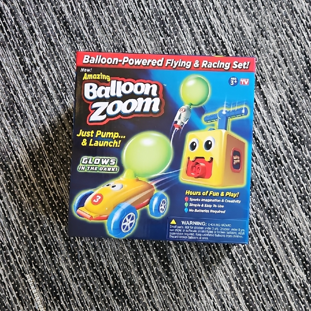 Balloon-Powered Toy Set - Yellow and Blue